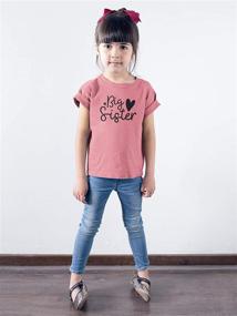 img 3 attached to Olive Loves Apple Cursive Burgundy Apparel & Accessories Baby Girls for Clothing