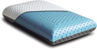 🌿 patented dual density bamboo & softer gel memory foam pillow - blue & black sides | dr. pillow [seen on tv] logo