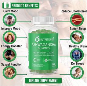 img 2 attached to Ashwagandha Mood Support Gummies with Vitamin D and Zinc by O Nutritions