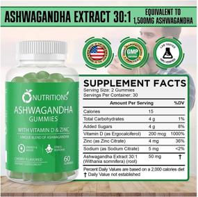 img 3 attached to Ashwagandha Mood Support Gummies with Vitamin D and Zinc by O Nutritions