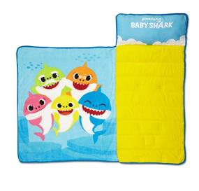 img 2 attached to 🦈 Baby Shark Nap Mat: Comfortable Pillow and Fleece Blanket Combo for Daycare, Preschool, and Kindergarten Naps - Ideal for Boys and Girls