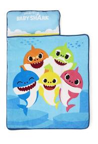 img 3 attached to 🦈 Baby Shark Nap Mat: Comfortable Pillow and Fleece Blanket Combo for Daycare, Preschool, and Kindergarten Naps - Ideal for Boys and Girls