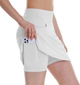 img 1 attached to 🏌️ BALEAF Women's High Waisted Golf Skorts with Pockets - Ideal for Tennis, Athletics, Running, and Workouts