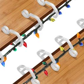 img 2 attached to 🎄 Yotako 150 Christmas Light Clips - Gutter Hooks for Outdoor Holiday Lights, Weatherproof Plastic Clips for Xmas Decoration, Hang Outside String Lights Easily (White)