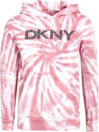 толстовка для девочек dkny флисовый пуловер логотип