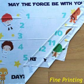 img 2 attached to 📷 Baby Monthly Milestone Blanket | Star Wars-themed Baby Blanket for Picture Perfect Moments