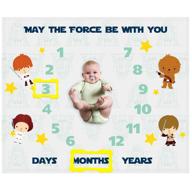 📷 baby monthly milestone blanket | star wars-themed baby blanket for picture perfect moments logo