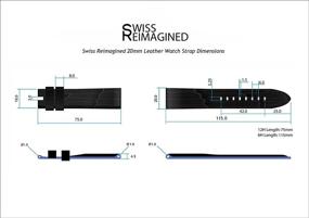 img 1 attached to 🕒 Revitalized Authentic Leather Men's Watch Bands for Enhanced Release Quality