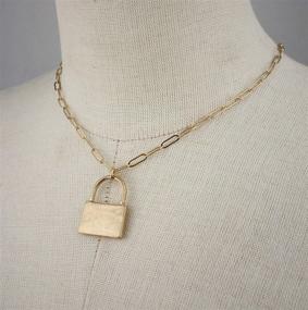 img 2 attached to Pomina Pendant Necklace Padlock Padlock_Worn