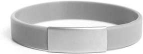 img 2 attached to MZZJ Engraved Medical Health Alert Safety ID Bracelet - Silicone Rubber & Stainless Steel Plate, Multiple Sizes & 14 Colors