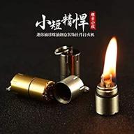 compact waterproof kerosene lighter - mini edc gear, ultra-small size 2.5cm/φ 🔥 1.3cm, portable metal capsule lighter, peanut-sized design (fuel not included), pack of 3 logo