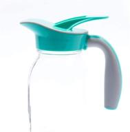 ergo spout mason jar pitcher & pour spout lid - vintage blue-teal (regular mouth) for maple syrup, salad dressing & more! логотип