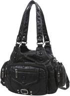 👜 sfly women shoulder bag wallet: stylish retro soft leather handbag for women logo