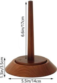 img 3 attached to 🧶 Barva Yarn Holder Cupcake Spindle for Sewing Thread, Fiber, Crocheting, Wool Skein, and Cord Organization, with Ribbon, Tape, and Rope Storage - Portable Lazy Susan Stand for Cable Knitting, Embroidery, and Crafting Accessory Gift