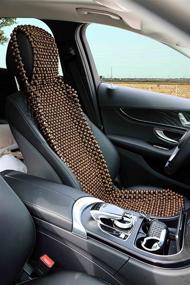 img 3 attached to EXCEL LIFE Natural Wood Beaded Seat Cover Massaging Cool Cushion for Car Truck, Prevents Sweaty Back While Driving, Enhances Comfort and Reduces Pain on Extended Journeys