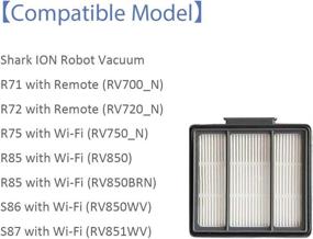 img 3 attached to 🧹 4-Pack Pre-Motor HEPA Filter Replacement Kit for Shark ION Robot AV751 R85 RV850 RV850BRN RV850WV S87 RV851WV RV700_N RV720_N RV750_N RV851WV Vacuum