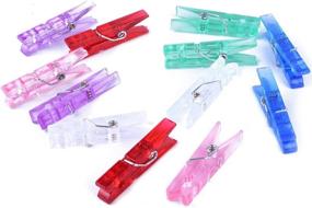 img 1 attached to 📎 BronaGrand 100pcs Mini Colorful Plastic Utility Paper Clip, Clothespins Clip, Clothes Line Clips, Photo Clips: Versatile and Vibrant Multi-purpose Clips for Organization and Décor