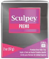 🔲 sculpey premo polymer oven-bake clay: graphite pearl dark gray - non toxic, 2 oz. bar, perfect for jewelry making, holiday diy, mixed media and more! premium clay for clayers and artists logo