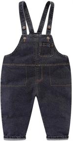 img 4 attached to LittleSring Little Overalls Unisex Pattern Boys' Clothing for Overalls