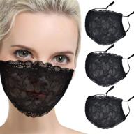 🌿 soft cotton fabric bandana face cover, half face protective mask, unisex paisley balaclava in black (set of 3) логотип