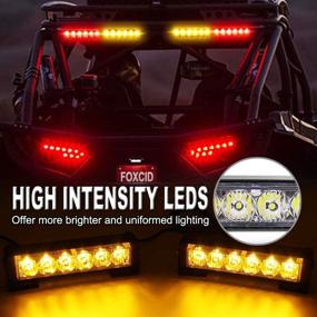 img 2 attached to 🚨 FOXCID 12V 2X6 LED 9 Modes Traffic Advisor Emergency Warning Strobe Lights for Vehicle Interior Roof, Dash, Windshield, Grille, Deck – Universal Waterproof (White/Red)