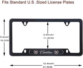 img 2 attached to 🚗 Повысьте свой уровень с SIMO Набор каркасов для номерных знаков с индивидуальным логотипом Cadillac 2 шт.