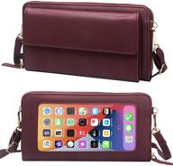 👜 women's handbags & wallets: screen crossbody wristlet wallet with protection logo