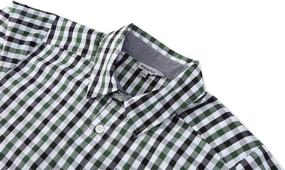 img 1 attached to High-Quality Bienzoe Cotton Button Sports Shirts for Boys - Tops, Tees & Shirts