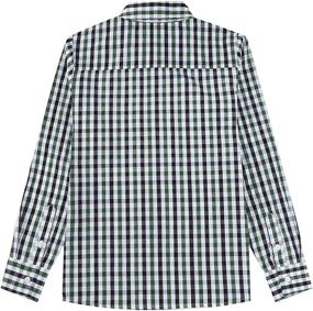 img 3 attached to High-Quality Bienzoe Cotton Button Sports Shirts for Boys - Tops, Tees & Shirts