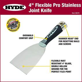 img 1 attached to 🔪 HYDE 06578 Putty Knife, Flexible, 4 Inch, Assorted Colors