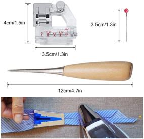 img 2 attached to 🧵 Slimerence Bias Tape Maker Kit for Sewing: Multi-Function Fabric Set with Binder Foot - DIY Sewing Accessories for Quilt Binding - 6MM 12MM 18MM 25MM