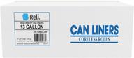 🗑️ reli. 13 gallon trash bags: 250 count tall kitchen garbage bags - black liners for 13-16 gallon black trash cans logo