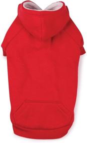 img 3 attached to 🐶 Zack & Zoey Fleece-Lined Hoodie for Dogs, Size Large (20") in Vibrant Tomato Red