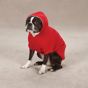 img 2 attached to 🐶 Zack & Zoey Fleece-Lined Hoodie for Dogs, Size Large (20") in Vibrant Tomato Red