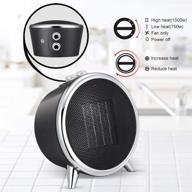 🔥 kismile electric portable heater fan: adjustable thermostat, overheat protection, etl listed ceramic heaters - 750w/1500w (black) logo