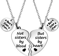 👯 set of 2 best friends forever heart necklaces - ideal gift for sisters, bffs, and friends, perfect for birthdays and graduations - friendship jewelry logo