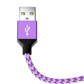 img 3 attached to Light Purple USB Type C Charger Cable - Sagmoc Rapid Charging Cord, Shiny Nylon Braided, 5 Pack 10FT 2X6FT 3FT 2FT, Compatible with Samsung S10 S9 S8 Plus