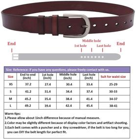 img 1 attached to 👗 Vonsely Genuine Leather Belts: Fashionable Women's Accessories in Dress Styles