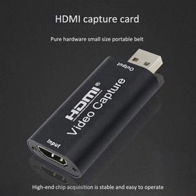 img 2 attached to 🎥 HDMI захвата карт HD качества в 1080p через USB - запись через USB2.0, совместимо с DSLR, видеокамерами или экшн-камерами для захвата аудио-видео контента и онлайн трансляций.