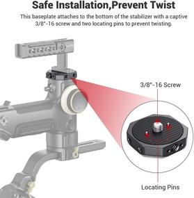 img 3 attached to 🔩 SmallRig Baseplate 2855: Compatible Mount for ZHIYUN Crane 3S Handheld Stabilizer