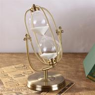 ⏳ large 30 minute hourglass timer - white sand, decorative gift, 360° rotating brass zinc sandglass for kitchen, restaurant, home office, desk, party, christmas, new year logo