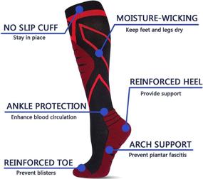 img 3 attached to 🧦 Medical Grade Compression Socks (20-30mmHg) for Men & Women - Knee High Sports Socks for Running, Cycling, Fitness