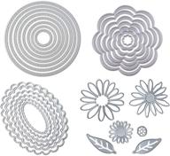 🌸 27 pcs metal cutting dies stencil for card making scrapbooking diy album paper - flowers, leaves, circle, oval - tunan carbon steel template molds, embossing tool for envelope gift box logo