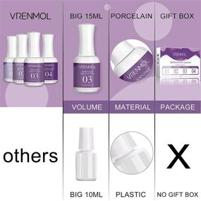 img 1 attached to 💅 Vrenmol 0.5oz Nail Dip Powder Liquid Set - Activator, Base Coat, Top Coat, and Brush Saver - Essential Nails Manicure Kit for Natural Dry - Dipping Powder