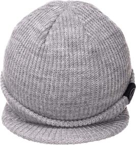 img 3 attached to 🧢 Baby Boy's Black and Gray Checkered Visor Beanie Hat, Perfect for Little Ones who are Born to Love