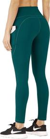 img 4 attached to 🩳 High-Waisted Yoga Pants for Women with Built-In Pockets - Ultimate Workout Leggings for Women
