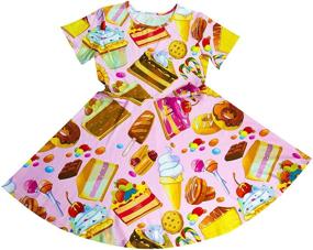 img 2 attached to 👗 Cute and Comfortable: Asylvain Casual Dresses for Toddler Girls - Stylish Graphic Clothing and Dresses