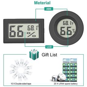 img 1 attached to 🌡️ Универсальный 10-пакет Миницифрового термометра гигрометра: Мониторинг температуры и влажности в помещении с эффективным крупным ЖК-дисплеем для теплицы, дома, террариумов, тумбидоров, офиса и сада