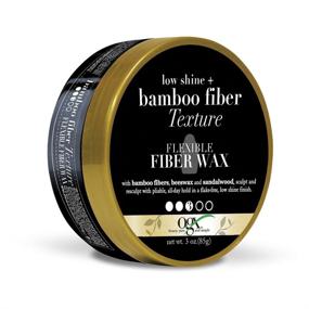 img 4 attached to 🕊️ OGX Low Shine Bamboo Fiber Texture Flexible Fiber Wax with Sandalwood (64042) - 3 Ounce