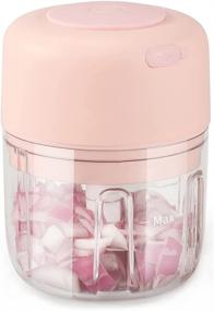 img 4 attached to 🍴 AYOTEE Wireless Small Food Processor: Mini Chopper for Garlic Veggie Vegetables Fruit, Salad Mincing & Puree - 1 Cup Capacity, BPA Free, Pink